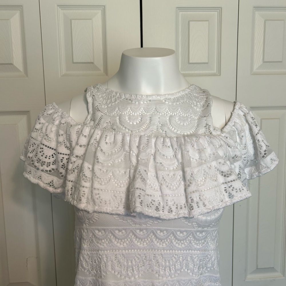 Lilly Pulitzer Resort White Scallop Stripe Lace Top Size XXS - Picture 4 of 10